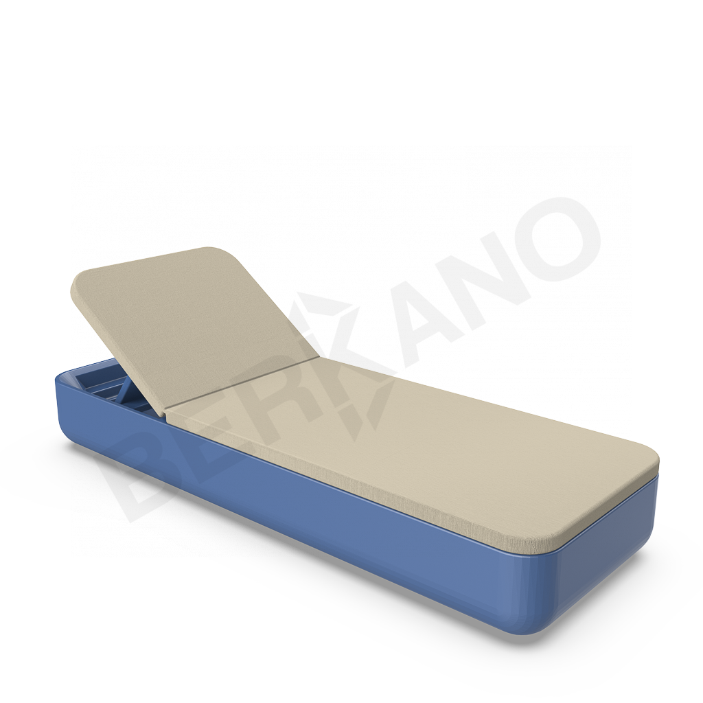 Шезлонг Grace синего цвета / аксессуар бежевого цвета - фото 1