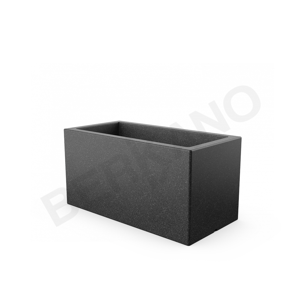 Кашпо Cubric 40*100 цвета черный гранит - фото 1