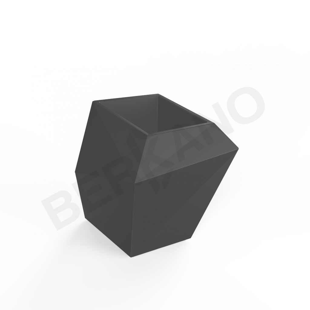 Кашпо Quaro M графитового цвета - фото 1