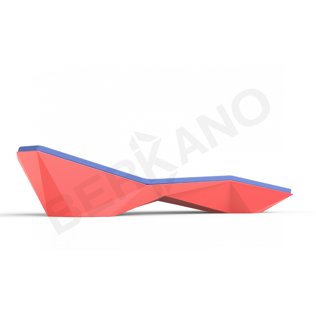 Шезлонг Quaro с подушками красного цвета / аксессуар темно-синего цвета - фото 2