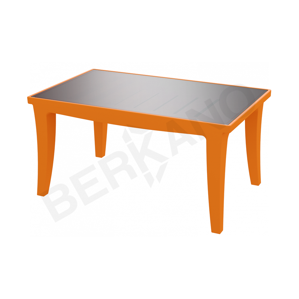 Стол Province со стеклом оранжевого цвета - фото 1