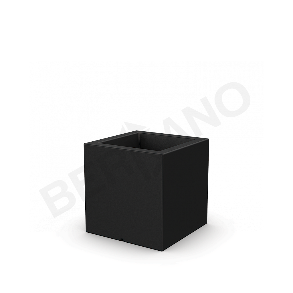 Кашпо Quarter 40 черного цвета - фото 1