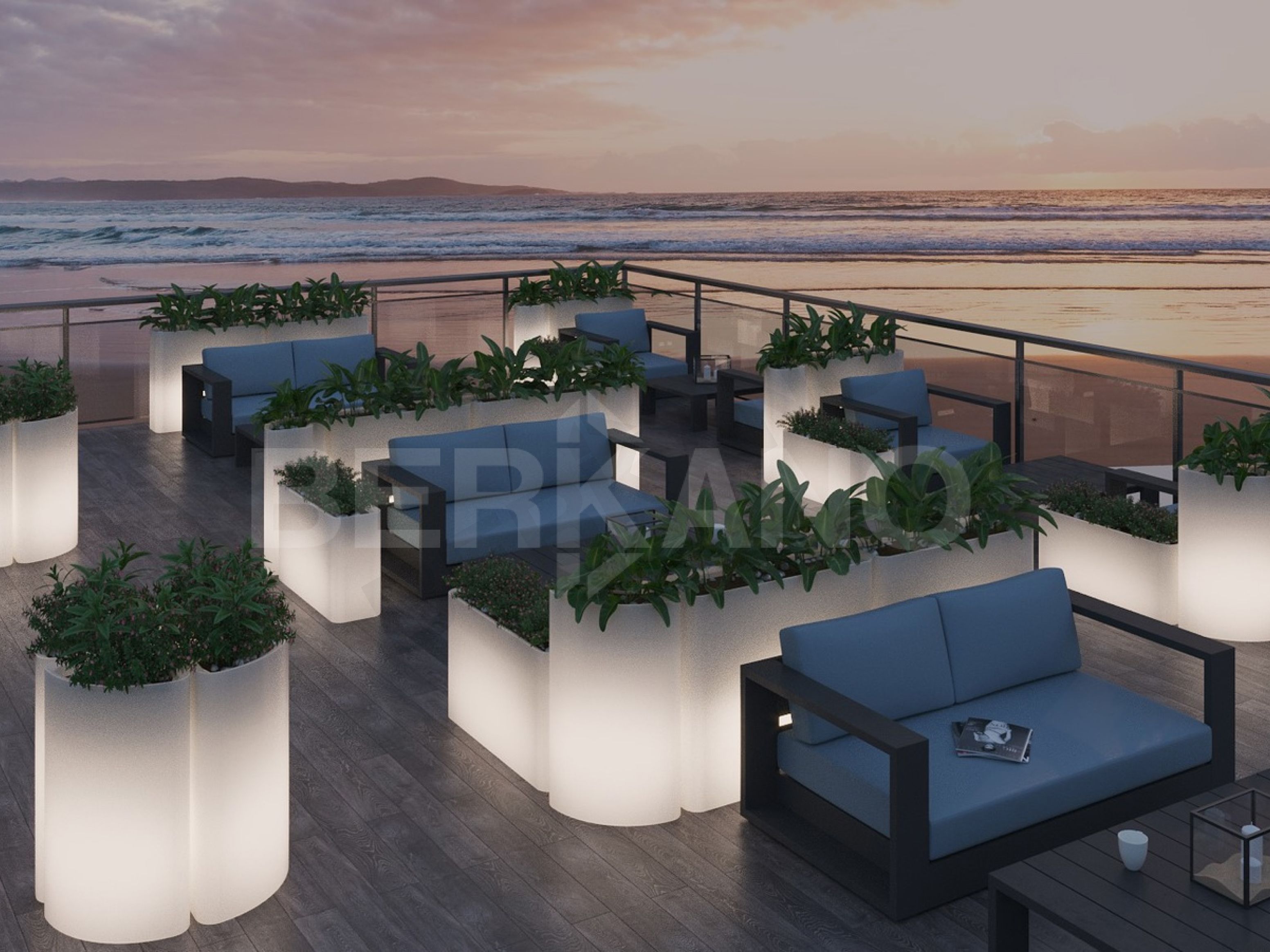 Кашпо Vittorio 80an DB оранжевого цвета - фото 3