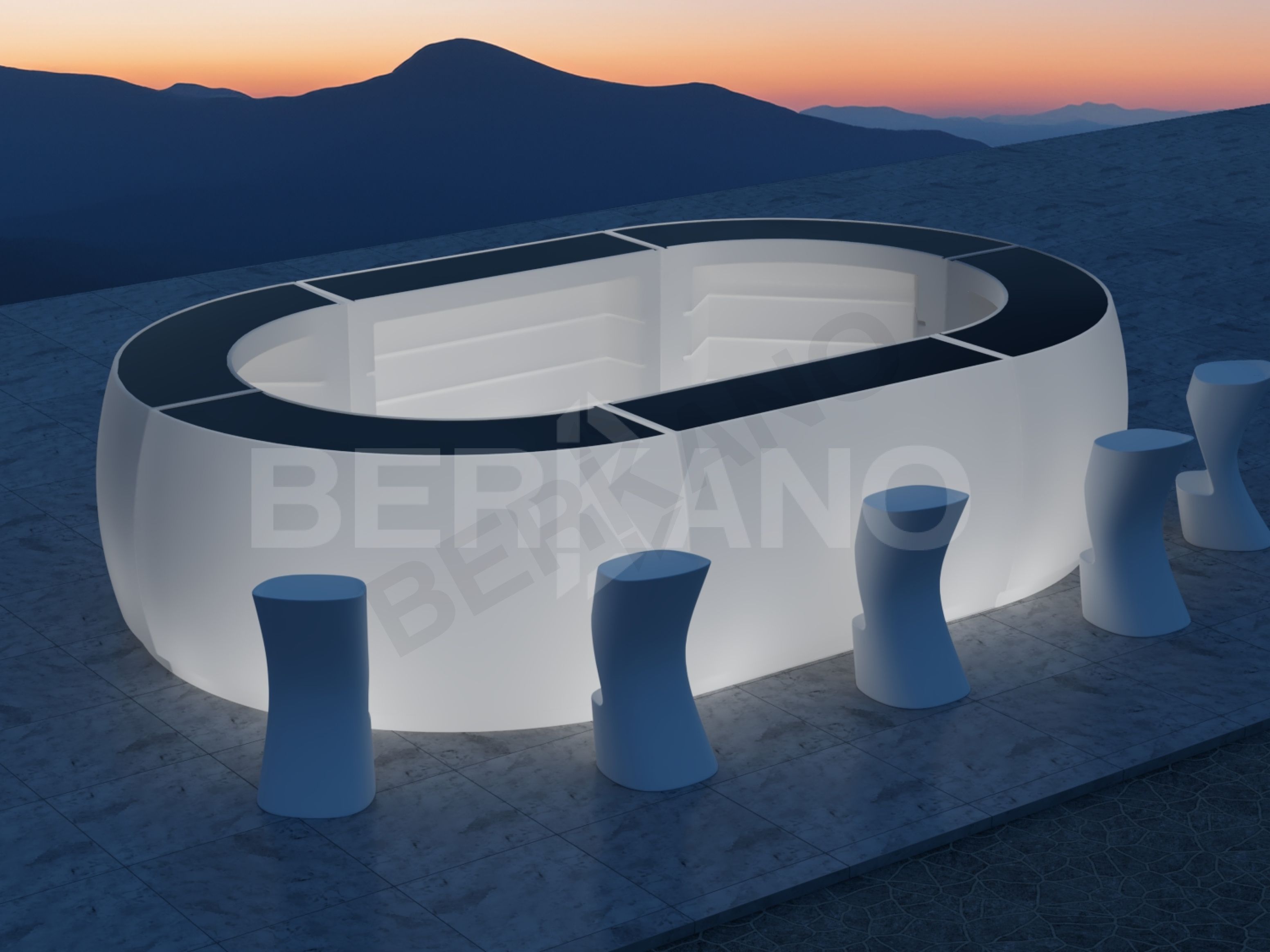 Барная стойка Grace Bar угловая желтого цвета - фото 5