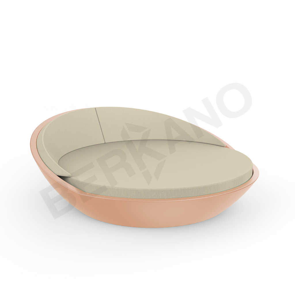 Шезлонг Riviera терракотового цвета / аксессуар бежевого цвета - фото 1