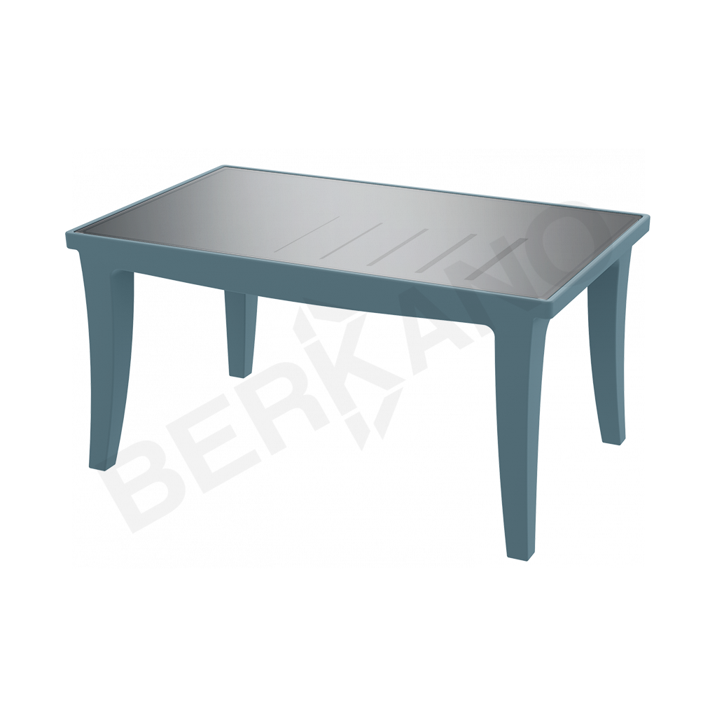 Стол Province со стеклом бирюзового цвета - фото 1
