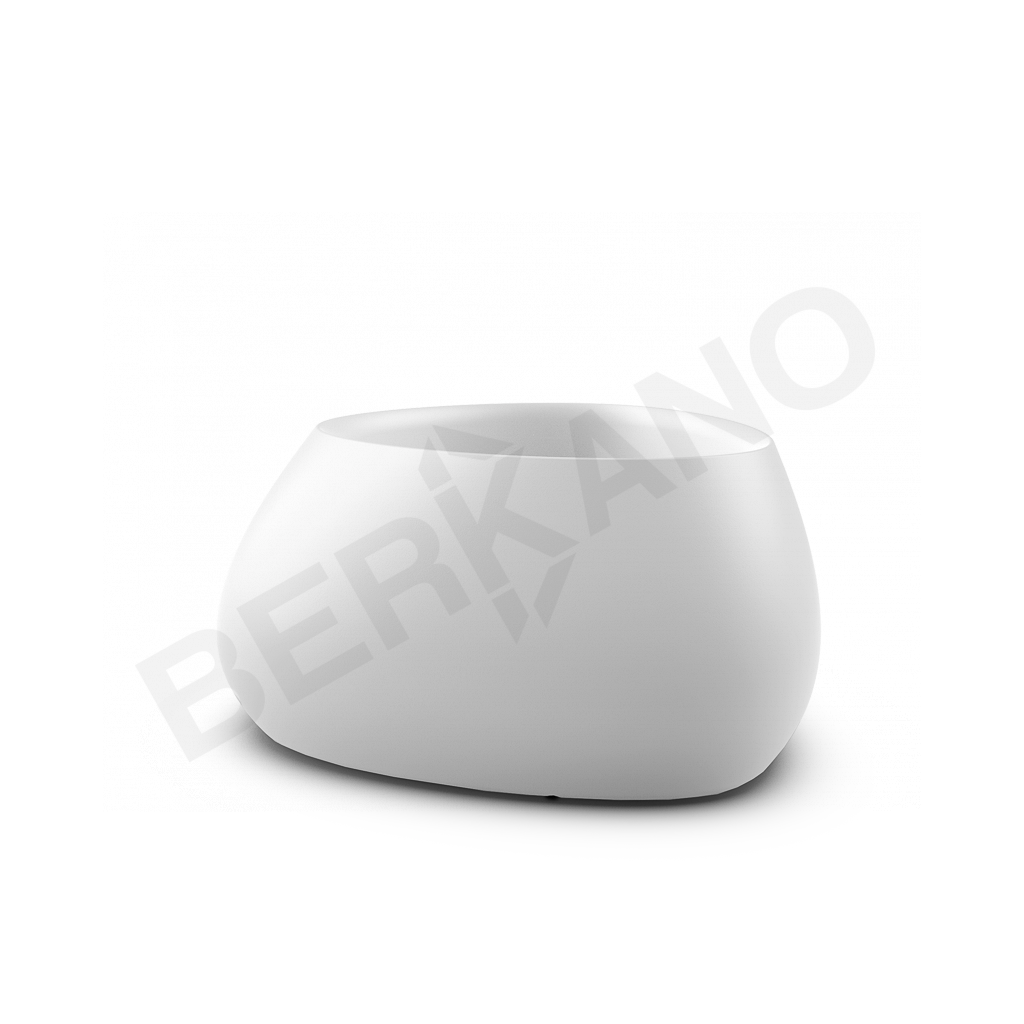 Кашпо Bend 60 DB белого цвета - фото 1