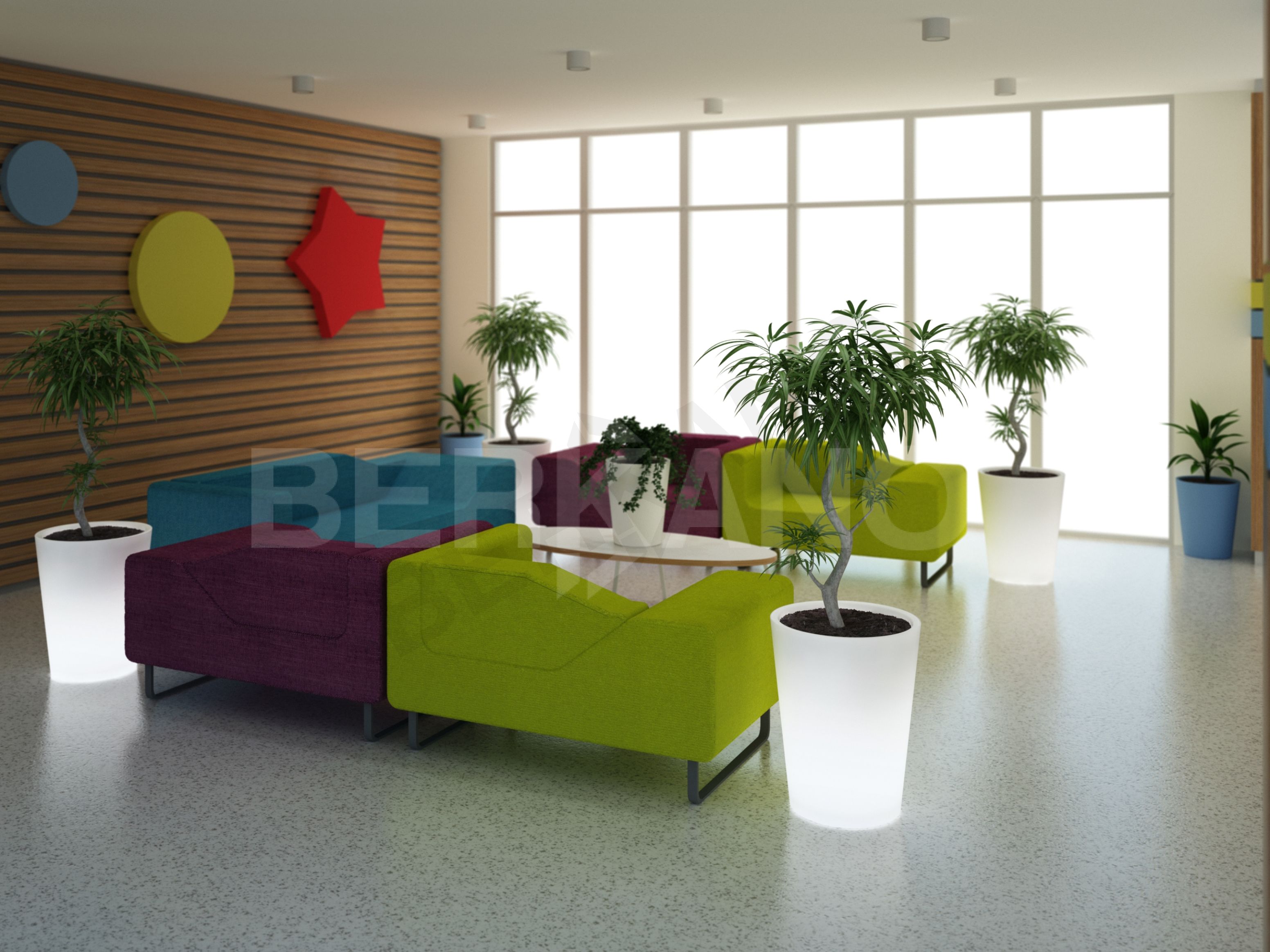 Кашпо Bloom 50 темно-зеленого цвета - фото 4