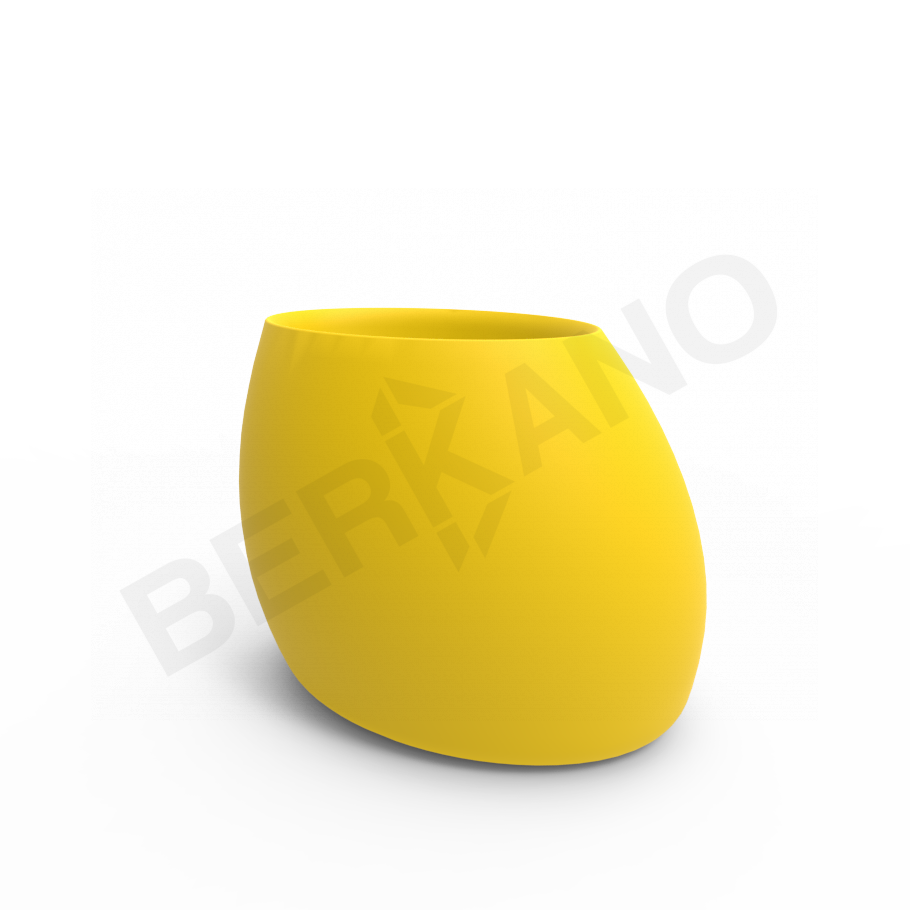 Кашпо Bend 80 DB желтого цвета - фото 1
