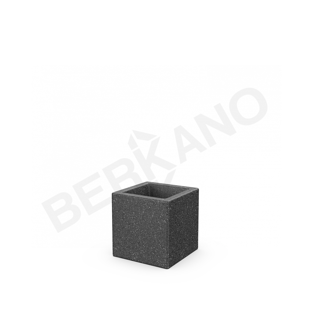 Кашпо Quarter 25 цвета черный гранит - фото 1