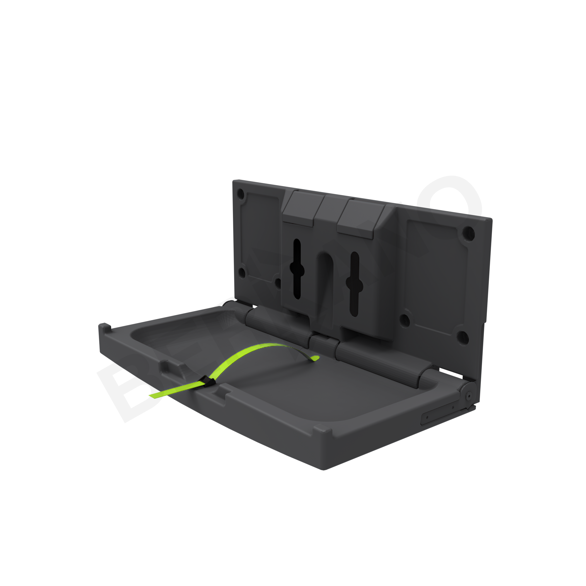 Пеленальный столик горизонтальный BERKANO Kids графитового цвета - фото 1