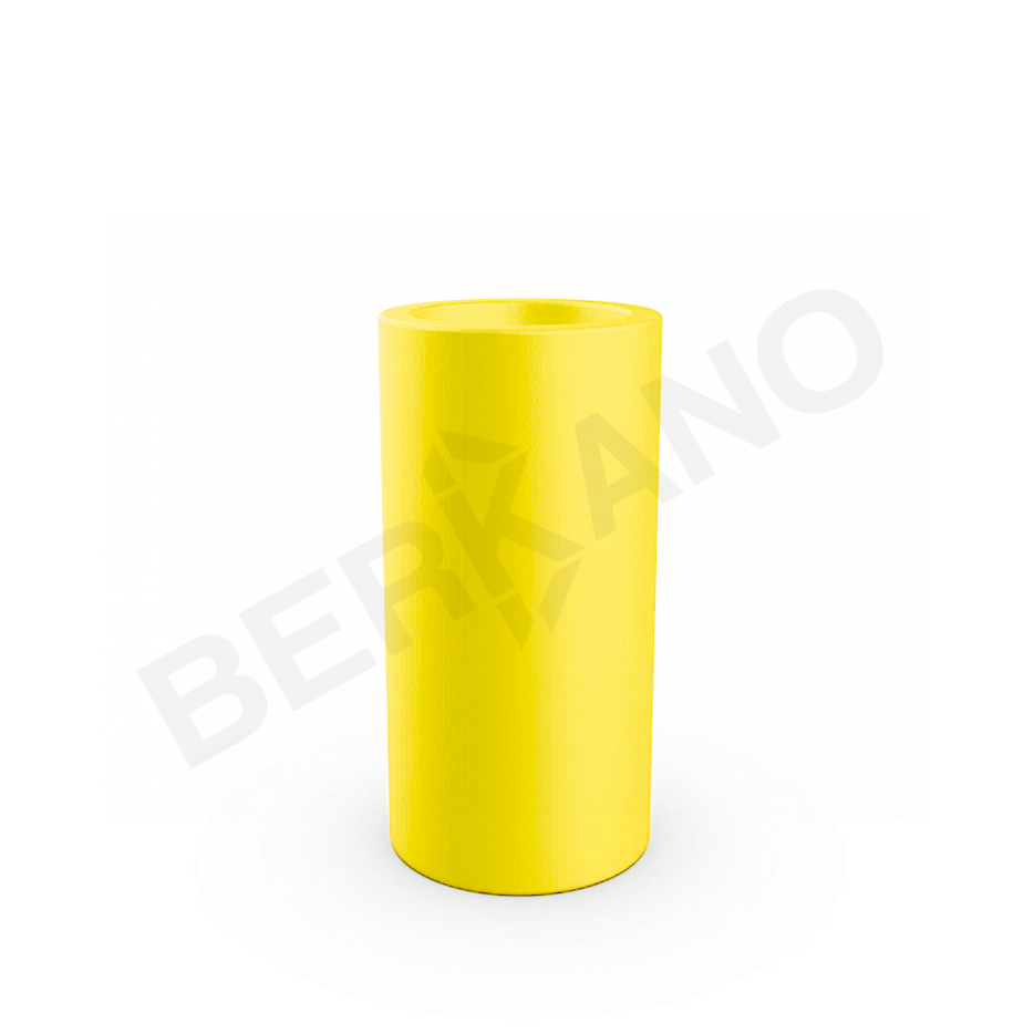 Кашпо Cilindro 60 желтого цвета - фото 1