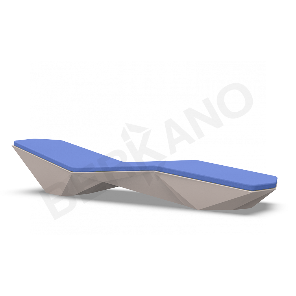 Шезлонг Quaro с подушками кофейного цвета / аксессуар темно-синего цвета - фото 1