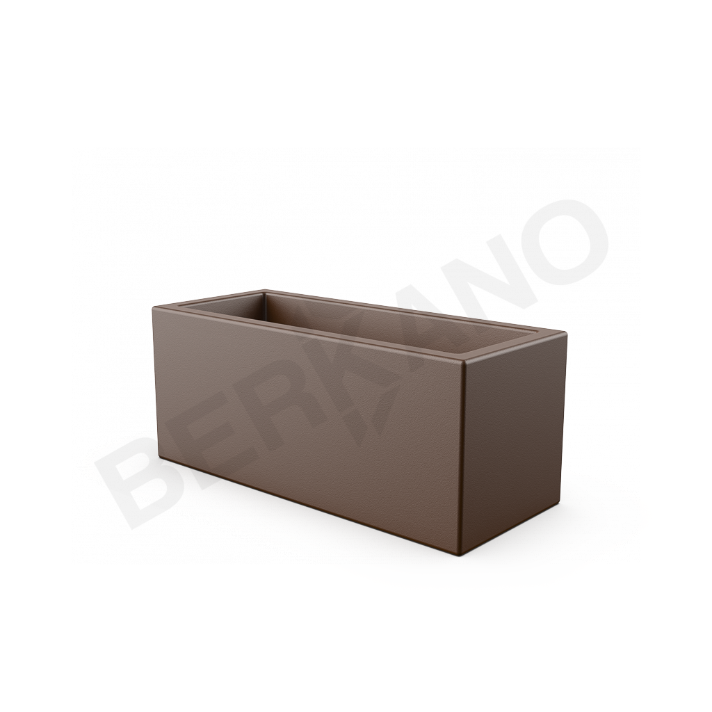 Кашпо Cubric 26*60 коричневого цвета - фото 1
