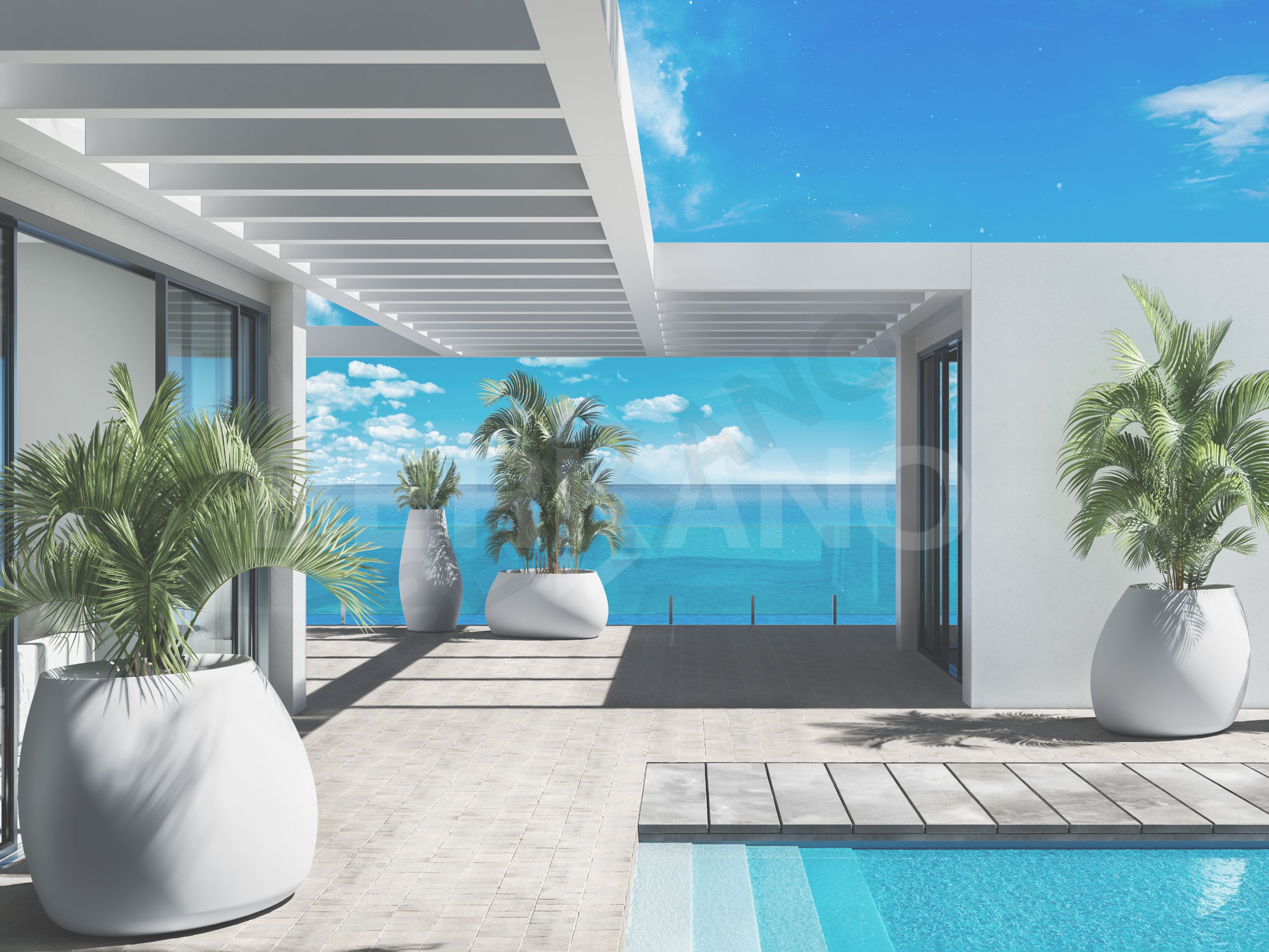 Кашпо Bend 80 DB серого цвета - фото 4