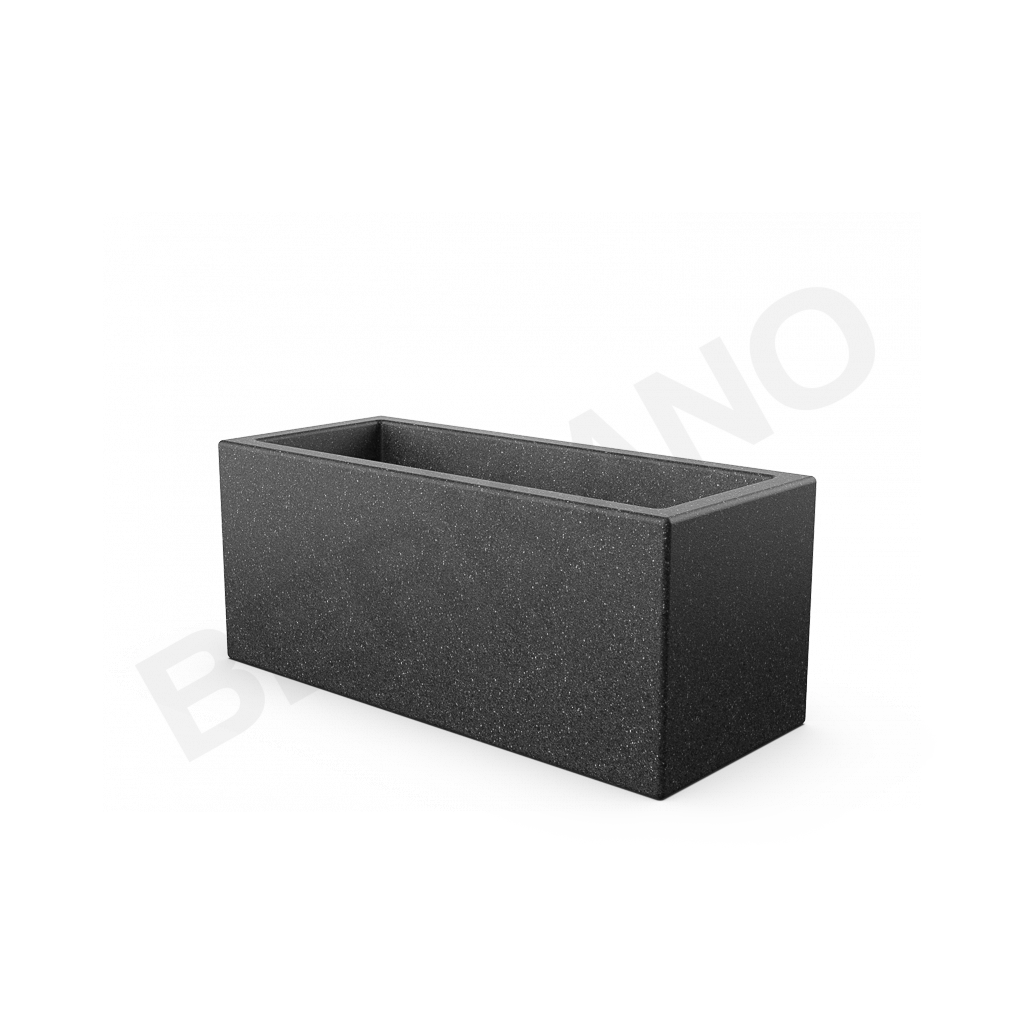 Кашпо Cubric 26*60 DB цвета черный гранит - фото 1