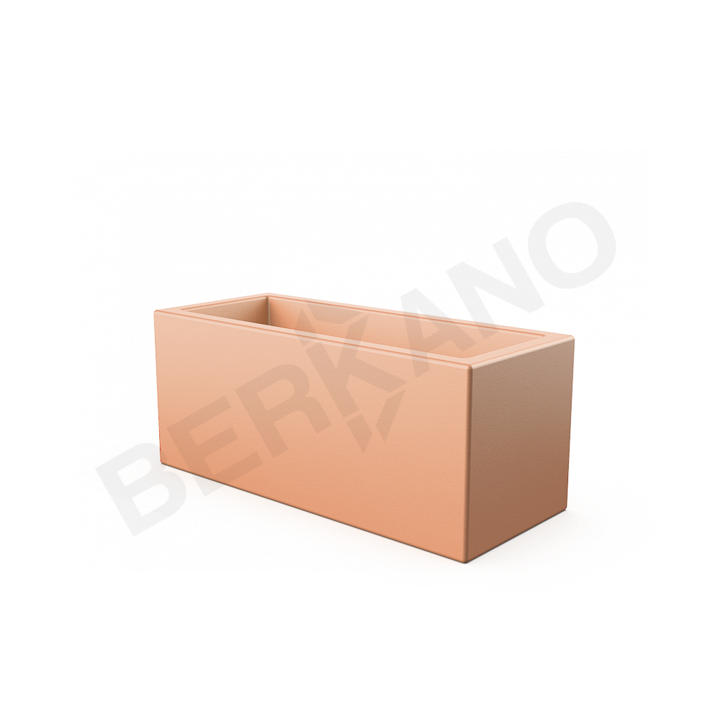 Кашпо Cubric 26*60 терракотового цвета - фото 1