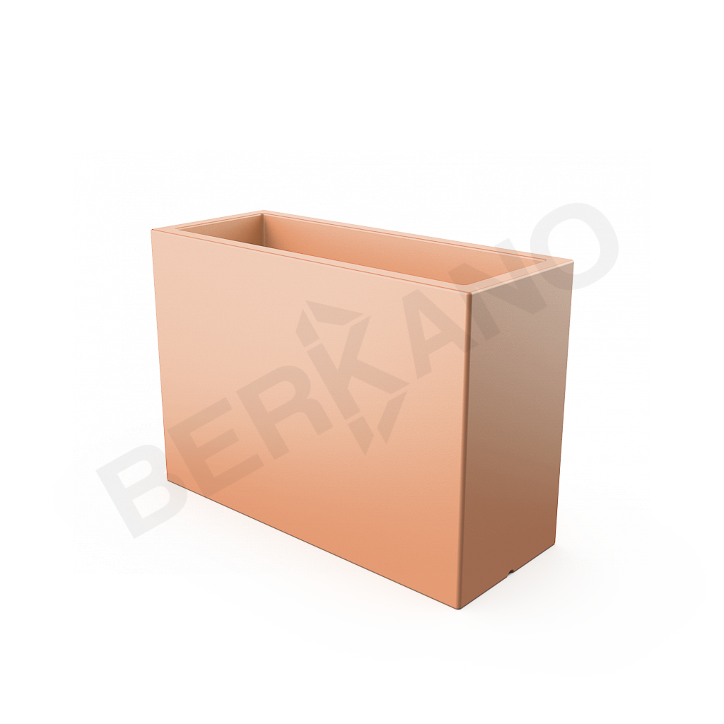 Кашпо Cubric 100*70 DB терракотового цвета - фото 1
