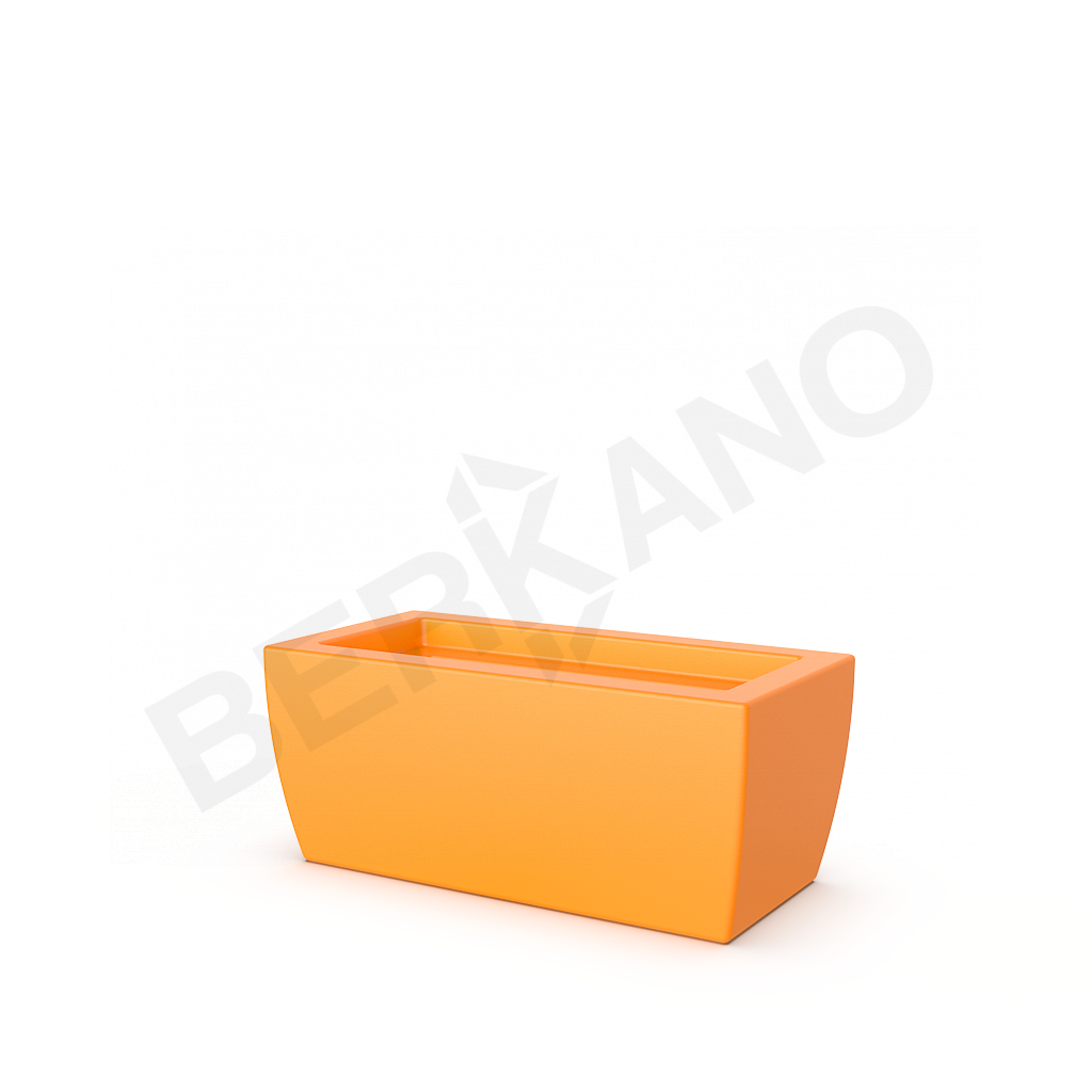 Кашпо Tenero 28 оранжевого цвета - фото 1