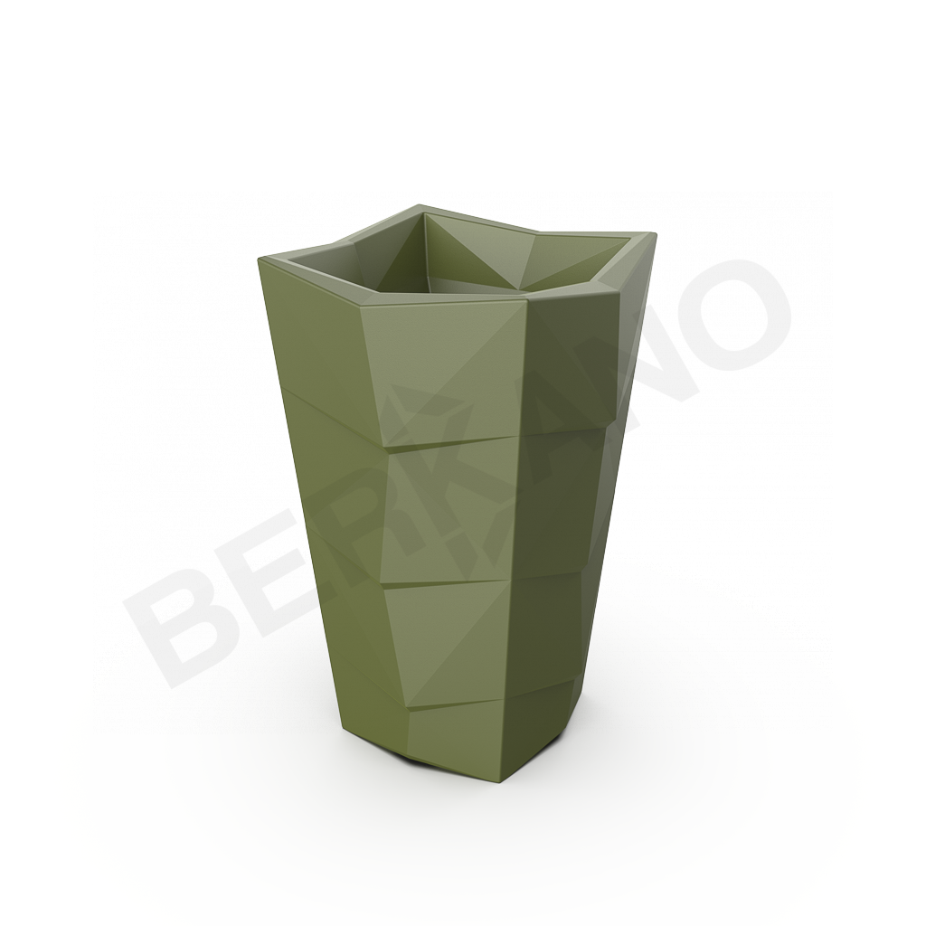 Кашпо Agava 100 темно-зеленого цвета - фото 1