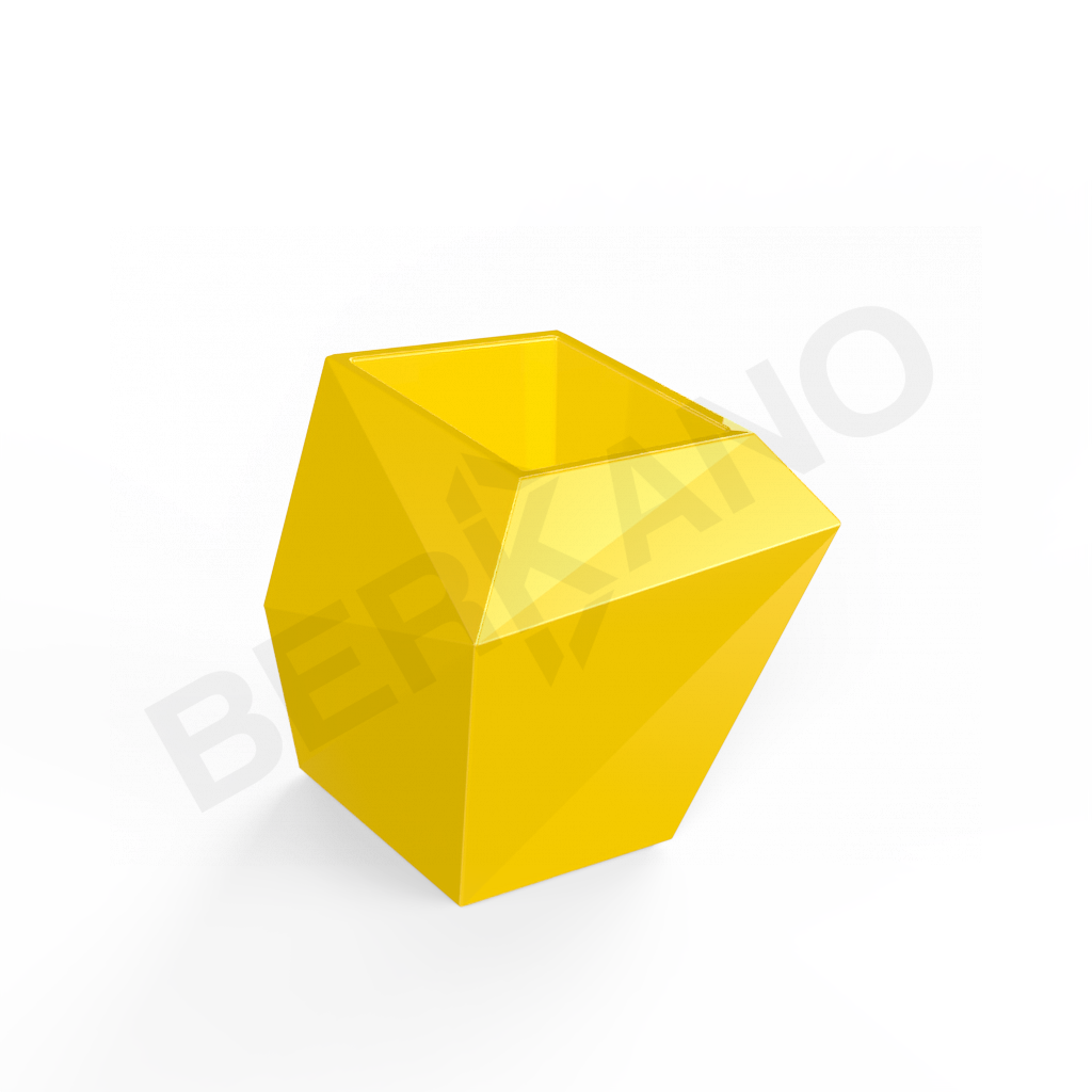 Кашпо Quaro M желтого цвета - фото 1