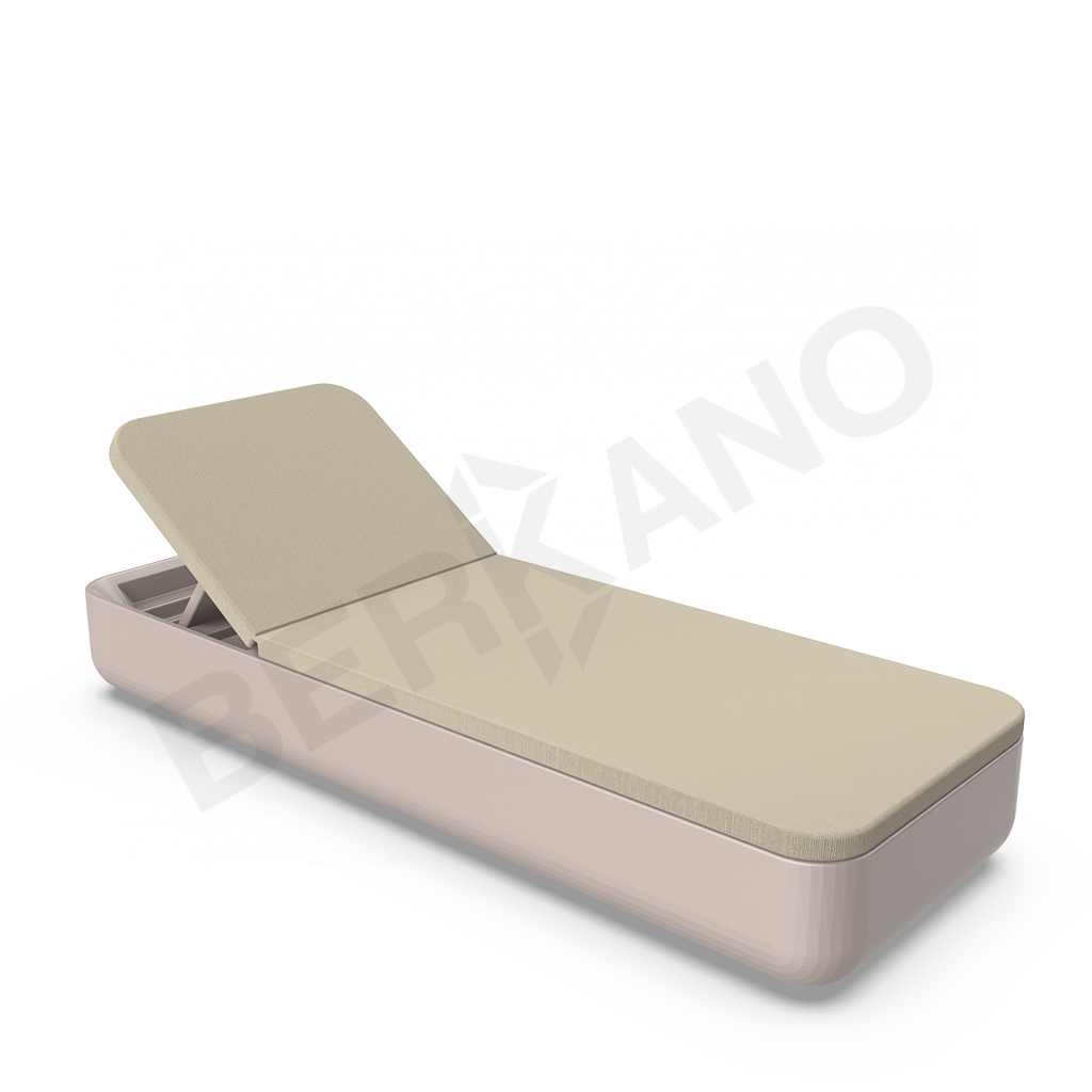 Шезлонг Grace кофейного цвета / аксессуар бежевого цвета - фото 1