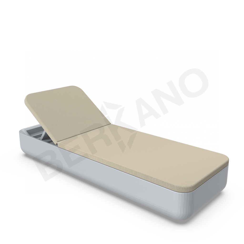 Шезлонг Grace серого цвета / аксессуар бежевого цвета - фото 1