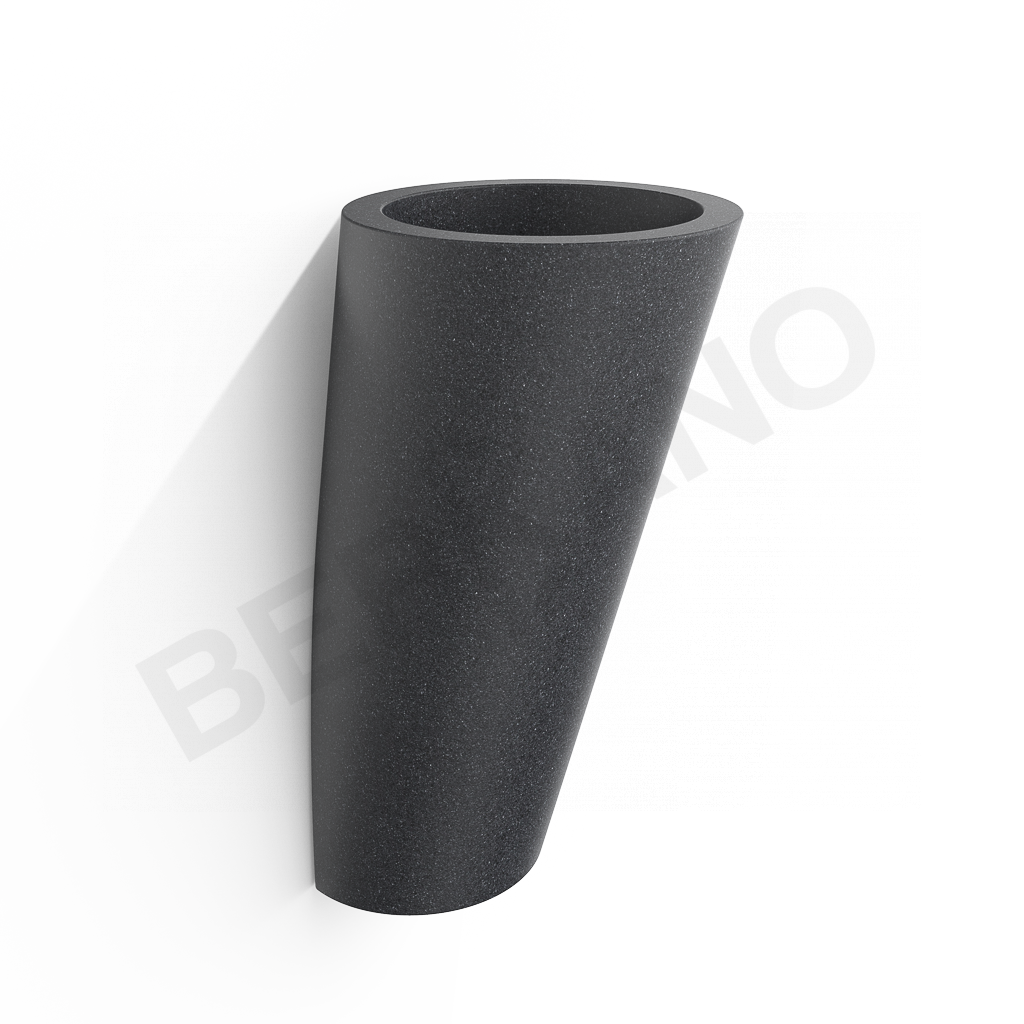 Кашпо Parette 90 DB цвета черный гранит - фото 1