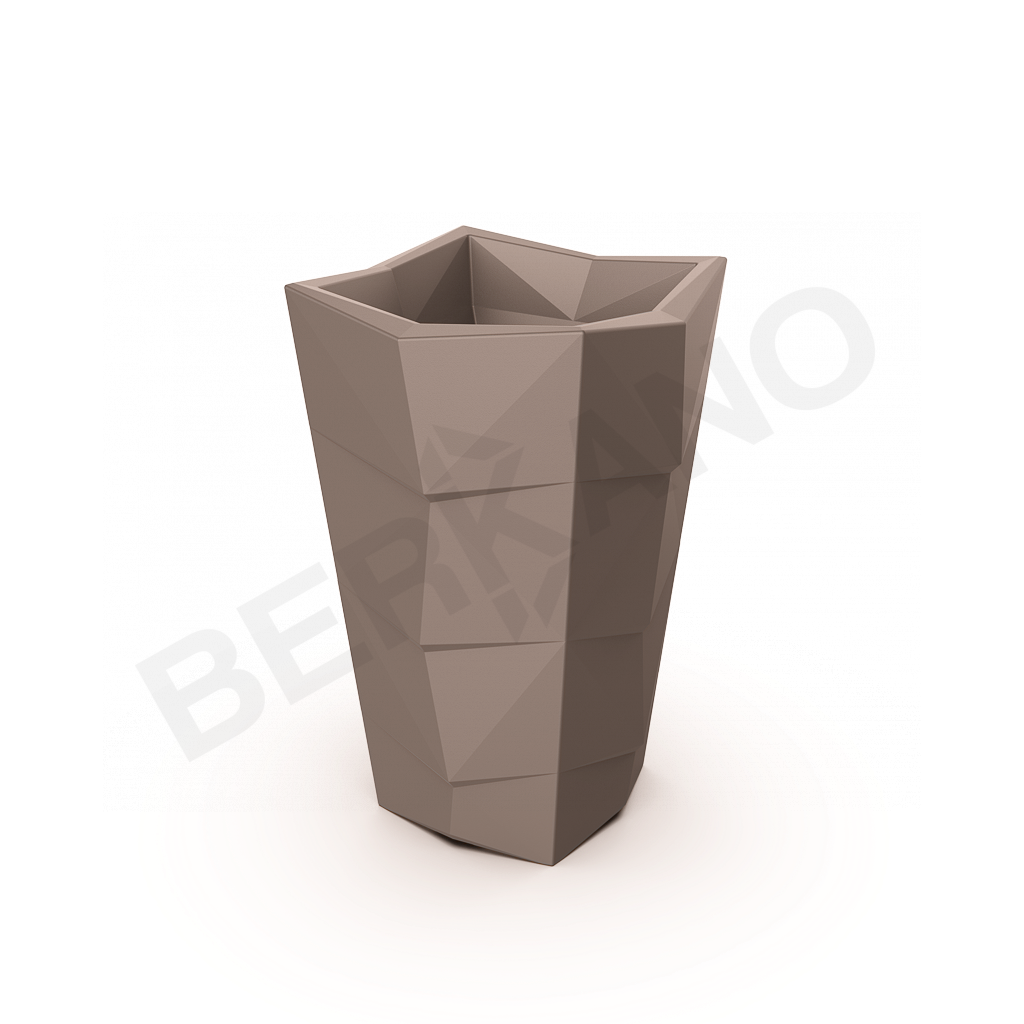 Кашпо Agava 100 кофейного цвета - фото 1