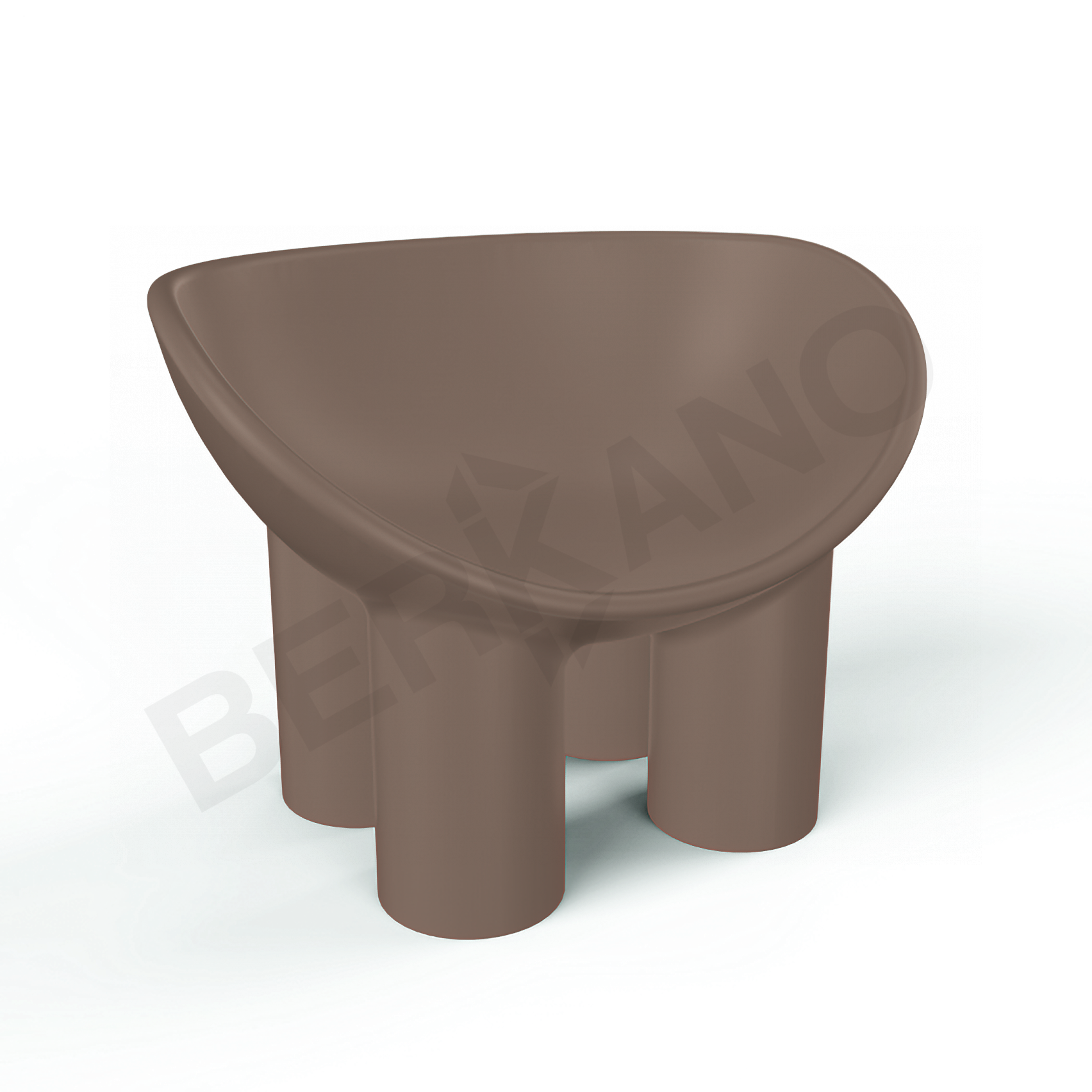 Кресло SLON кофейного цвета - фото 1