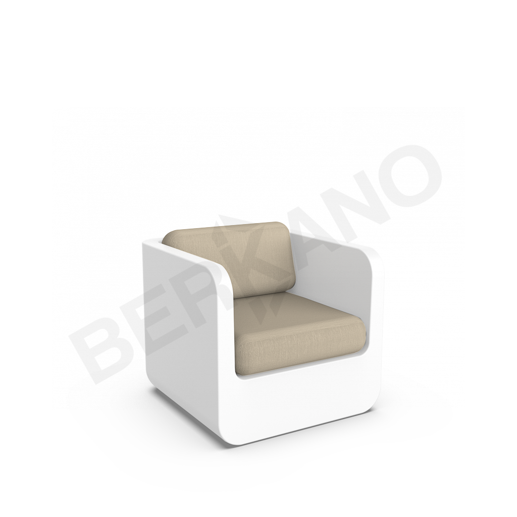 Кресло Grace с подушками белого цвета / аксессуар бежевого цвета