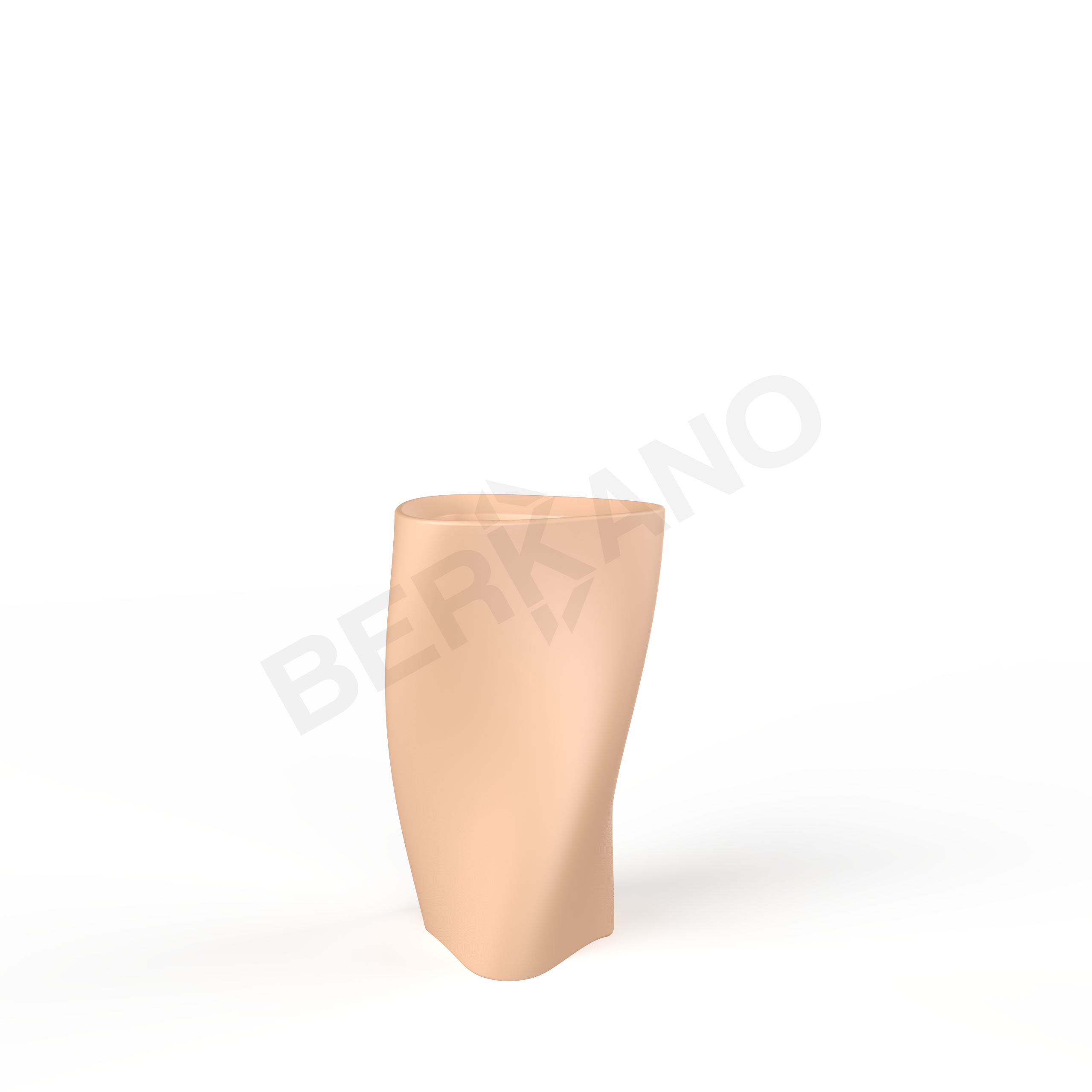 Кашпо Twist 68 терракотового цвета - фото 1