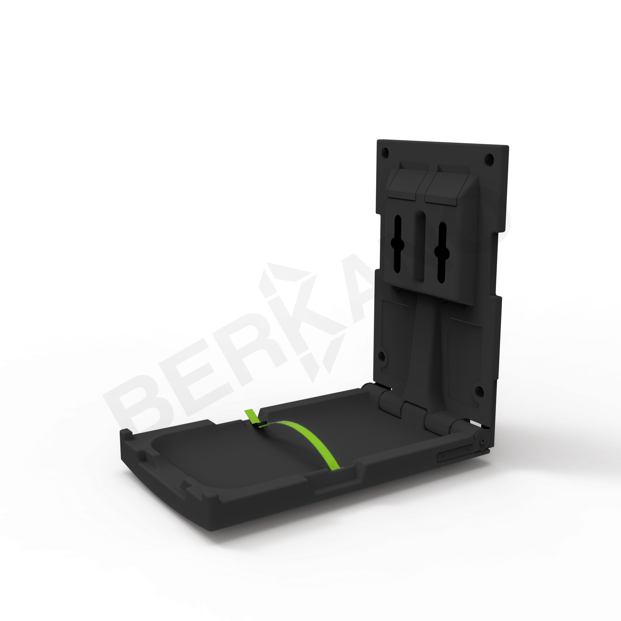 Пеленальный столик вертикальный BERKANO Kids черного цвета - фото 1