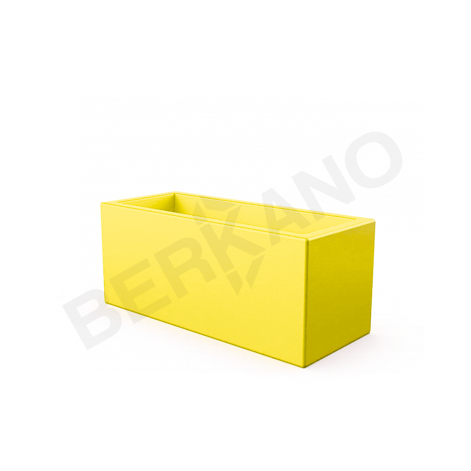 Кашпо Cubric 26*60 желтого цвета - фото 1