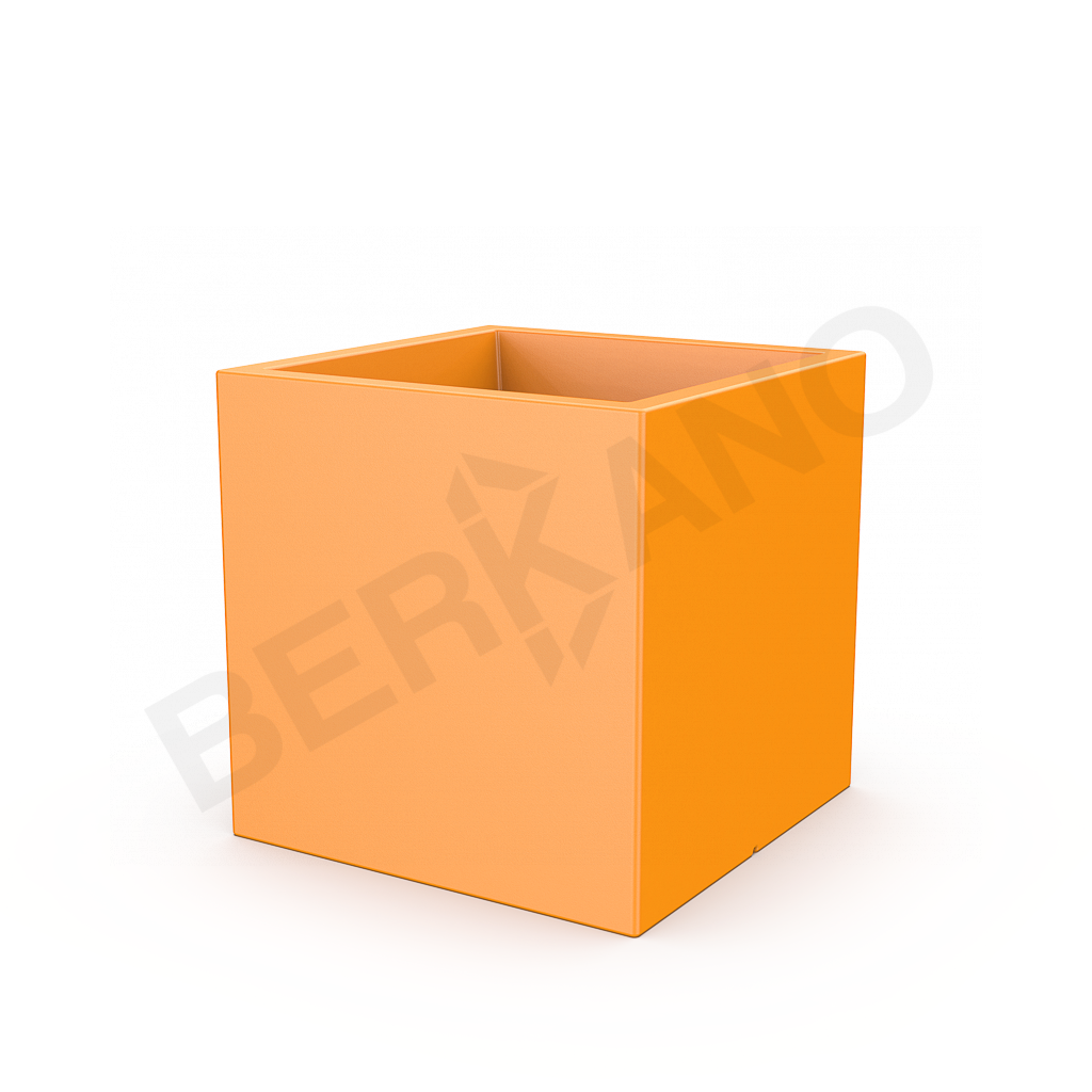 Кашпо Quarter 70 оранжевого цвета - фото 1