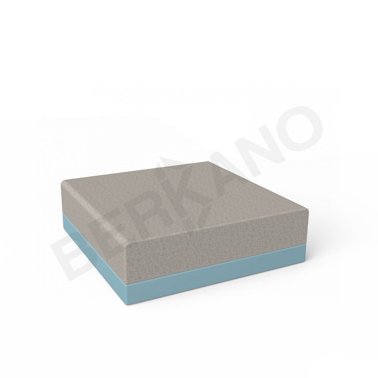 Пуф Quarter modular с подушками бирюзового цвета / аксессуар Light grey - фото 1