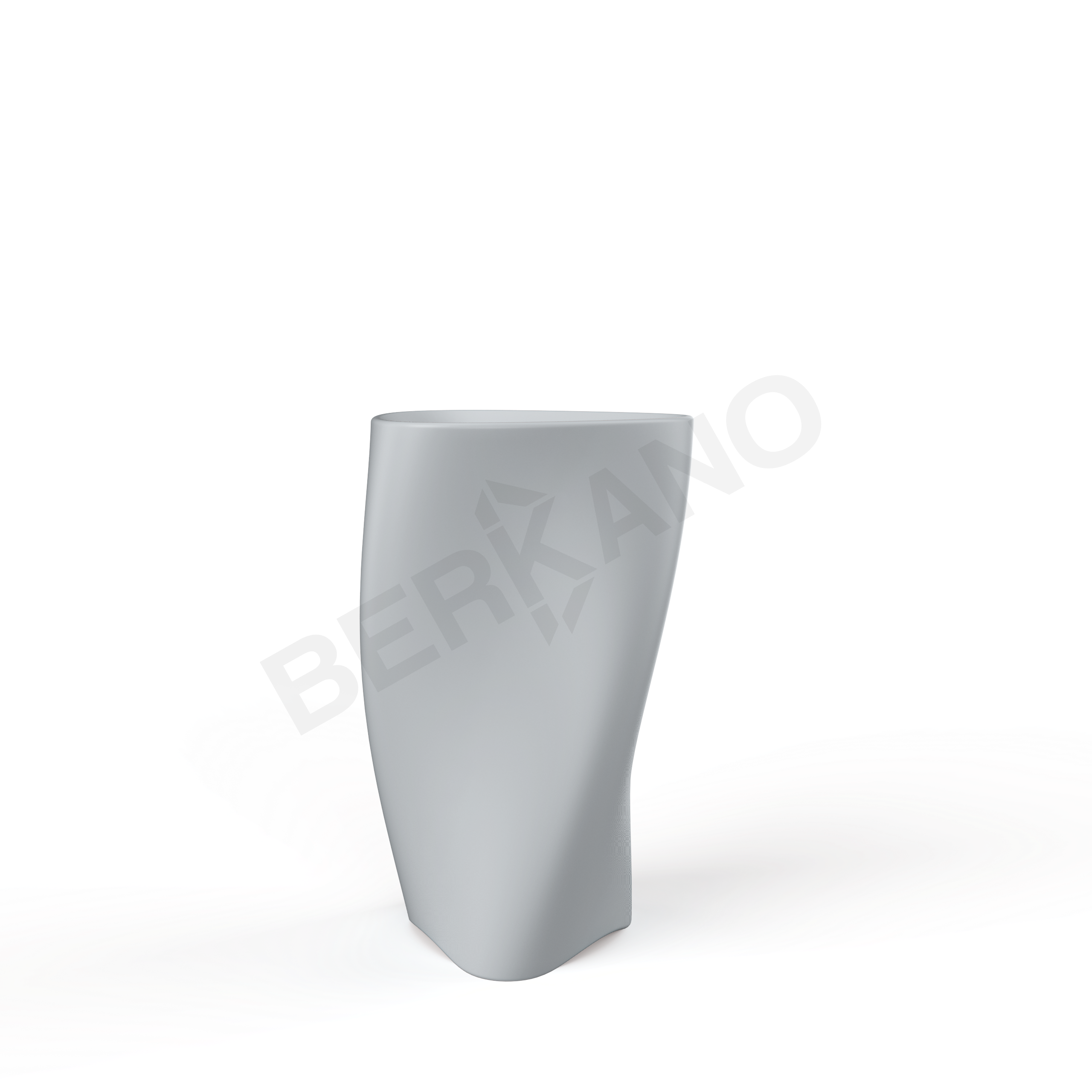 Кашпо Twist 90 DB серого цвета - фото 1