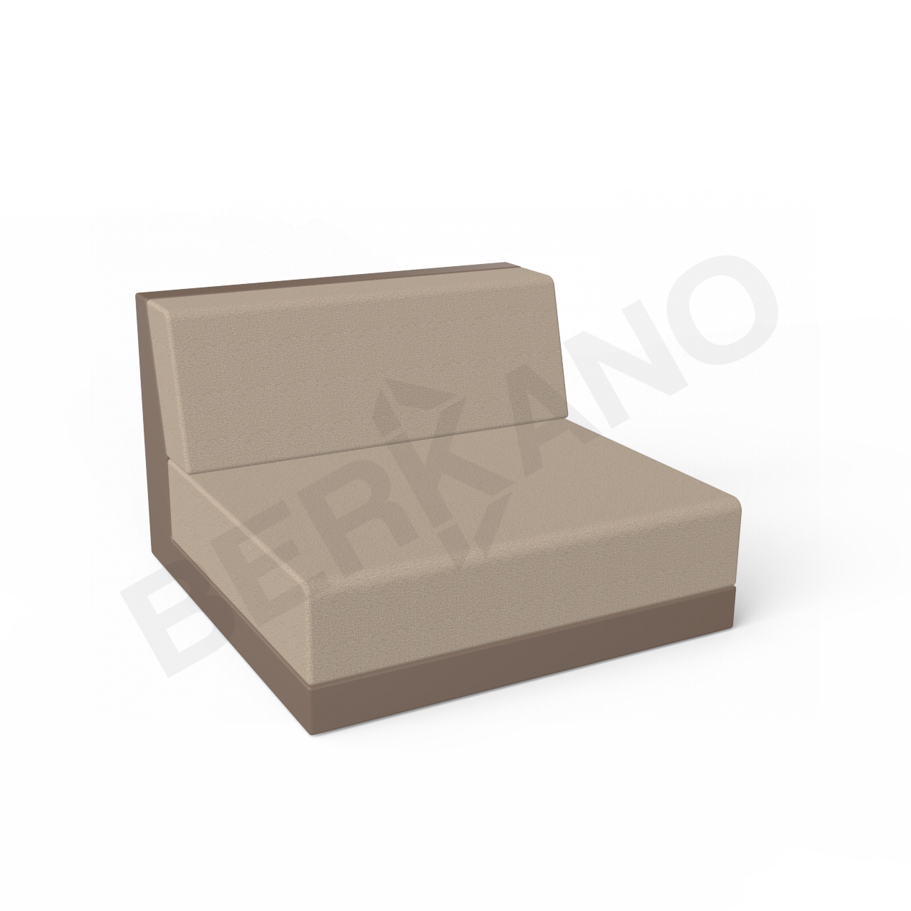 Диван Quarter modular средний с подушками кофейного цвета / аксессуар Canvas - фото 1