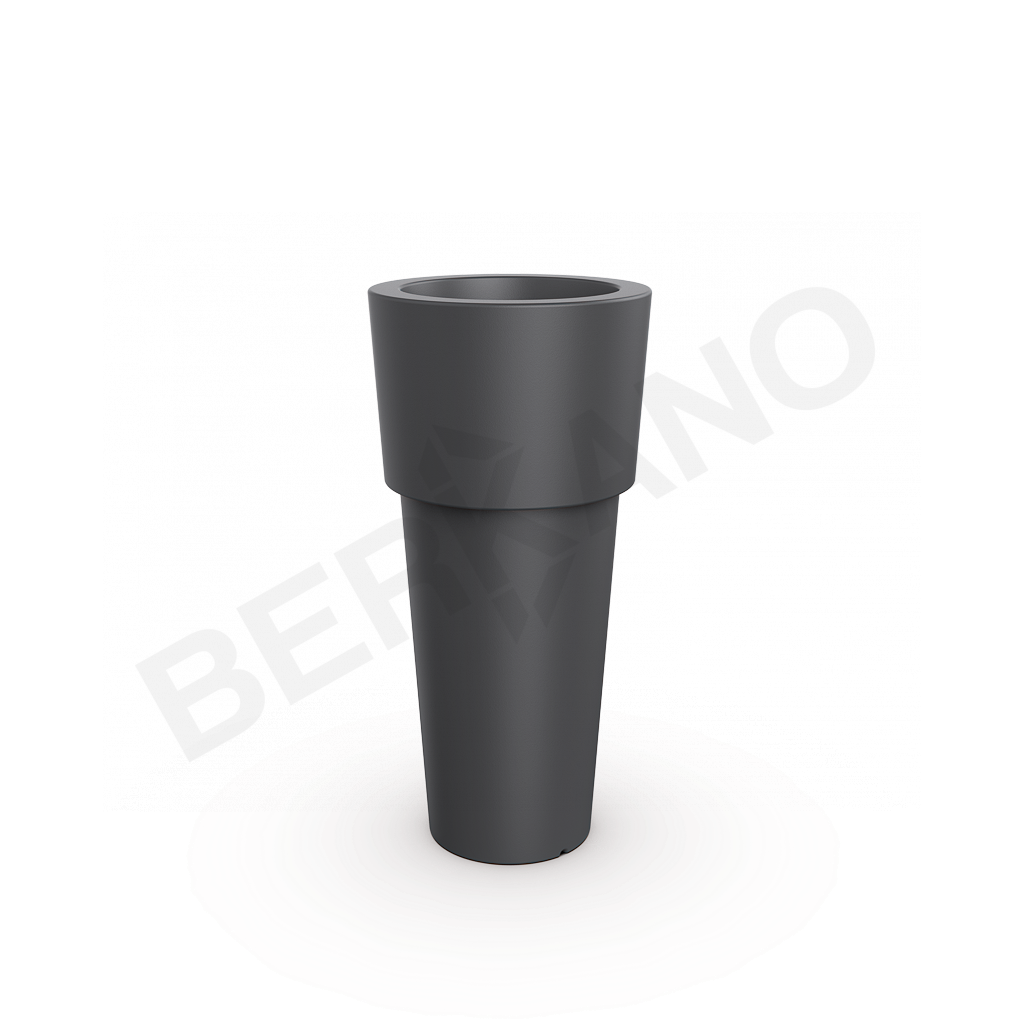 Кашпо Ray 100 DB графитового цвета - фото 1