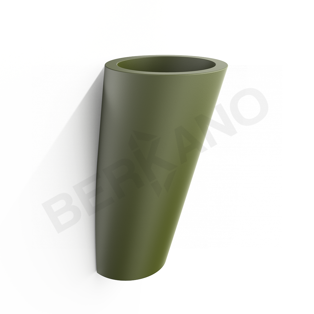 Кашпо Parette 90 DB темно-зеленого цвета - фото 1