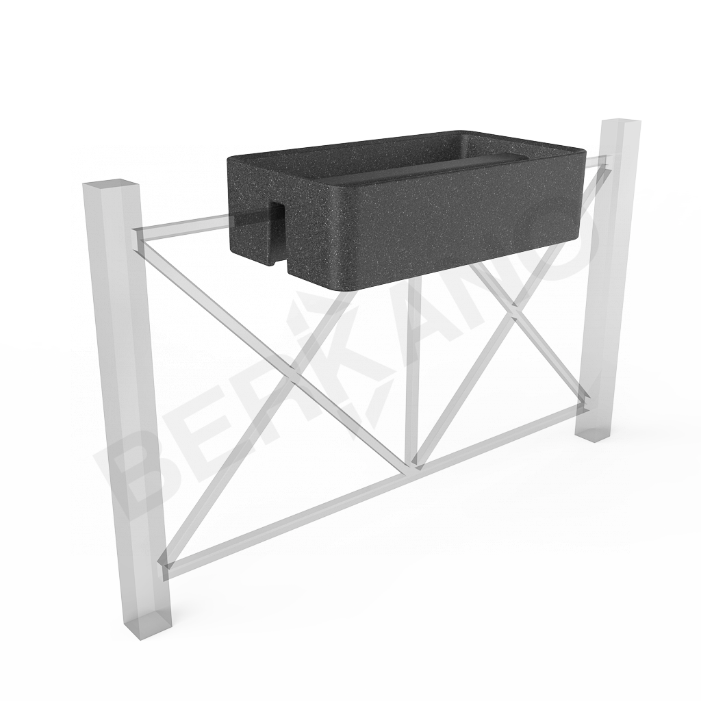 Кашпо Vittorio Fence 28 DB цвета черный гранит - фото 1