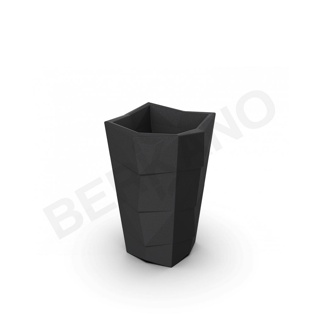 Кашпо Agava 70 черного цвета - фото 1