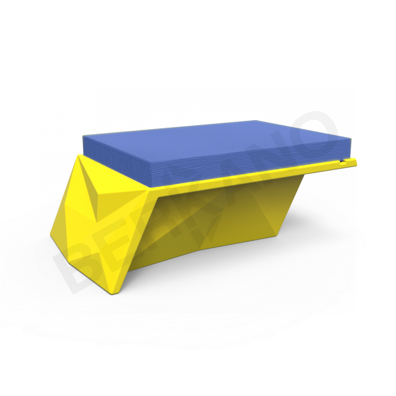 Угловой модуль Quaro с подушками желтого цвета / аксессуар темно-синего цвета - фото 1