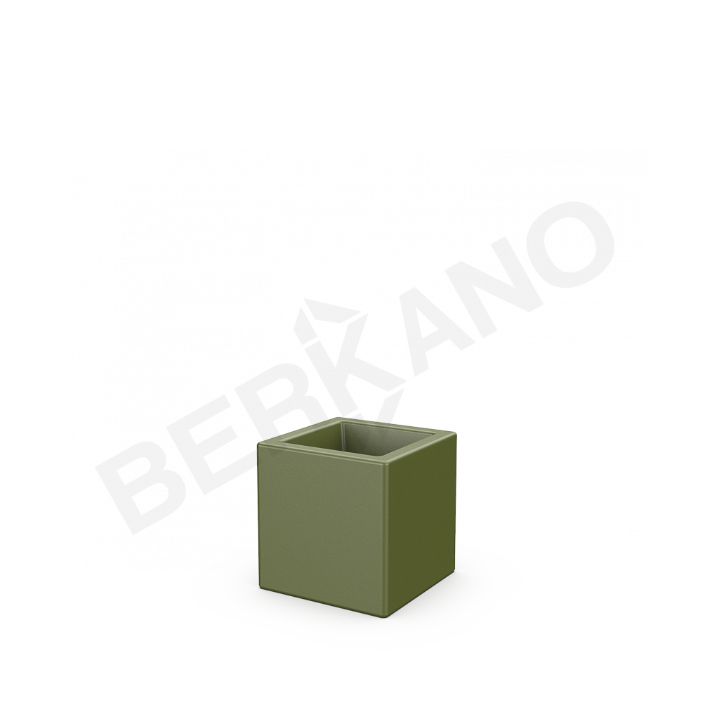Кашпо Quarter 25 темно-зеленого цвета - фото 1