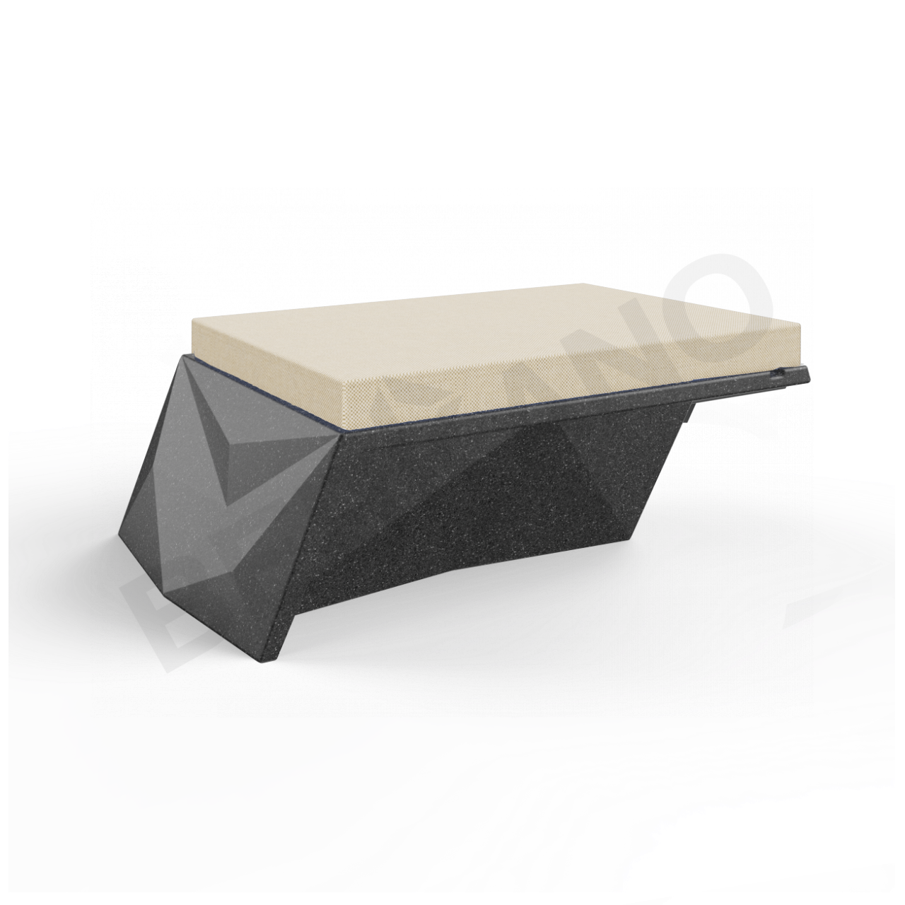 Угловой модуль Quaro с подушками цвета черный гранит / аксессуар бежевого цвета - фото 1