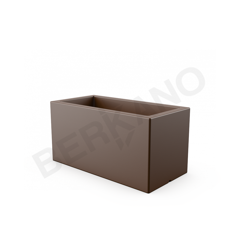 Кашпо Cubric 40*100 коричневого цвета - фото 1
