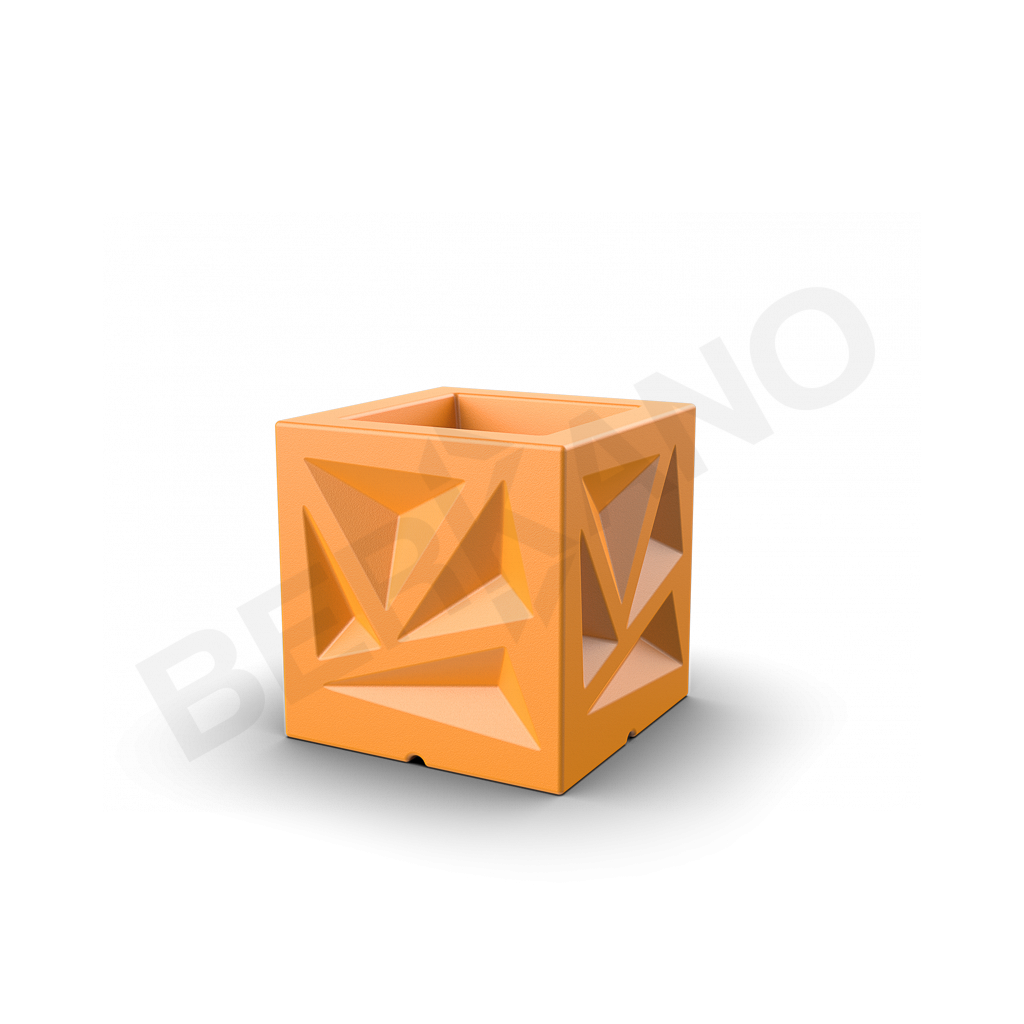 Кашпо Icelandic Cube DB оранжевого цвета - фото 1