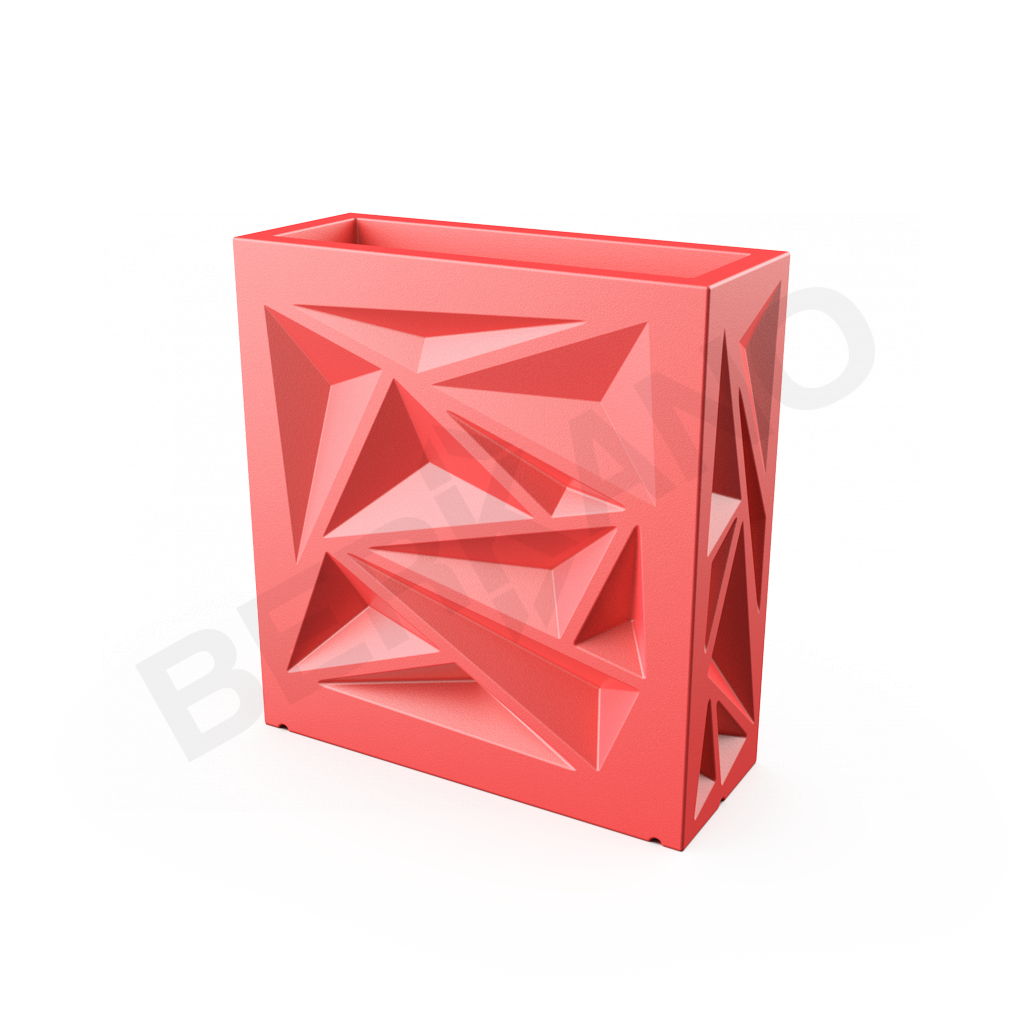 Кашпо Icelandic Square DB красного цвета - фото 1