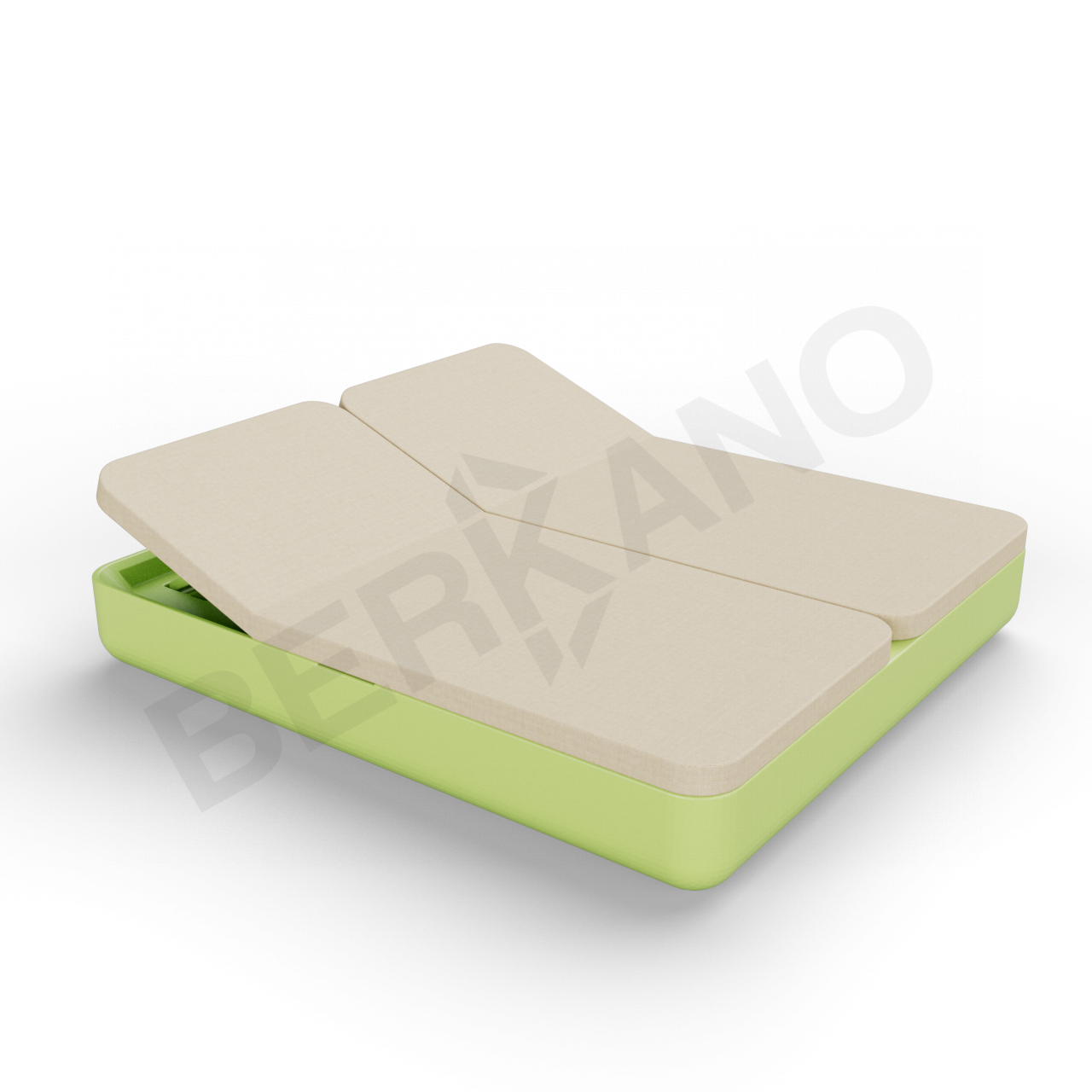 Шезлонг Grace Double зеленого цвета / аксессуар бежевого цвета - фото 1