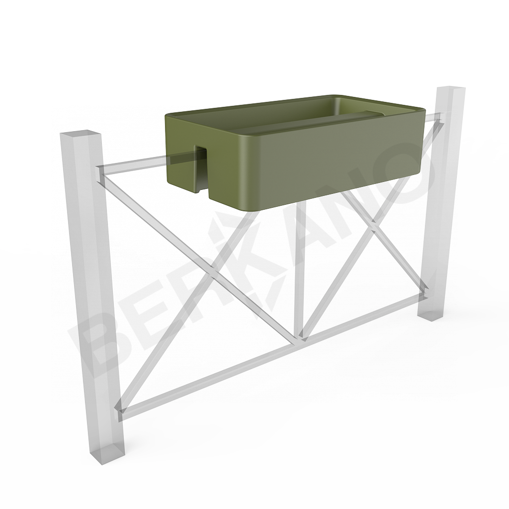 Кашпо Vittorio Fence 28 DB темно-зеленого цвета - фото 1